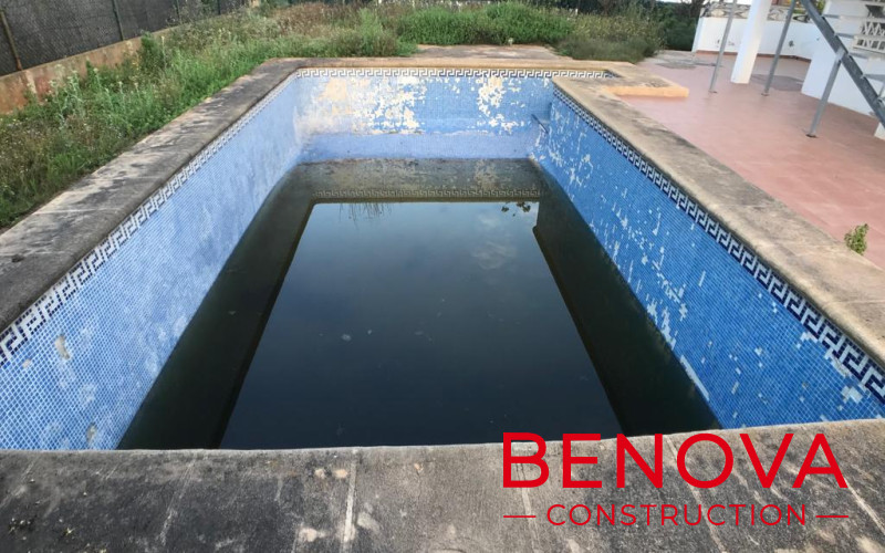 Reforma de piscina estilo ibicenco en Jávea