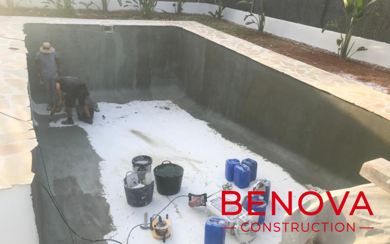 Reforma de piscina estilo ibicenco en Jávea