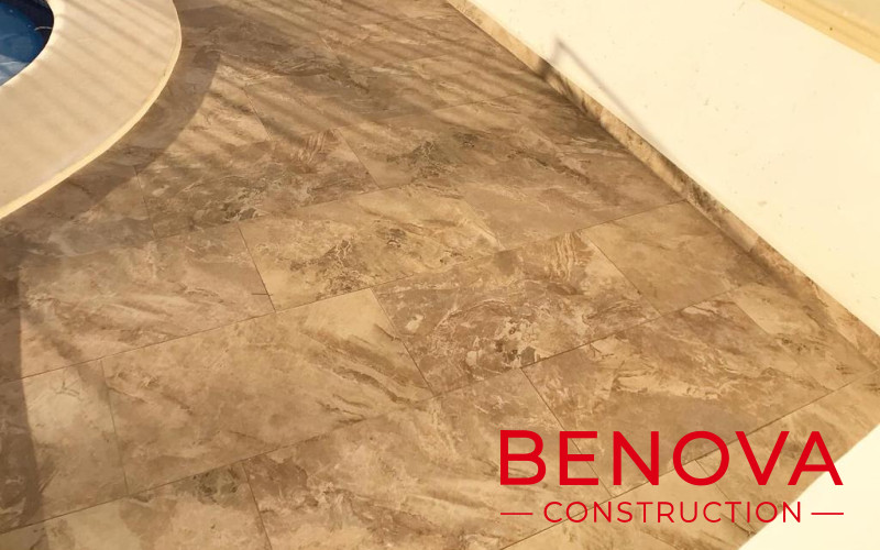 Revestimiento, alicatado e impermeabilización de una terraza en Jávea.